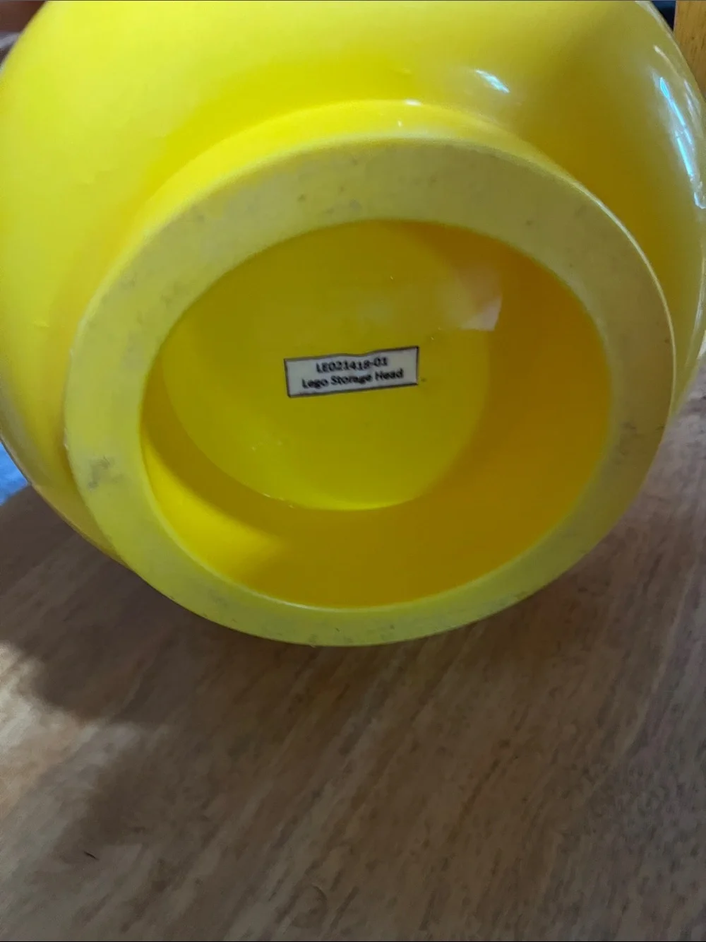 Yellow Lego Extra Large Head Storage Container